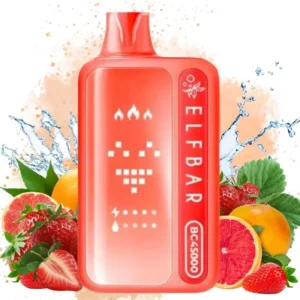 Elfbar Bc45000 – jednorazowy vape o pojemności 45 000 zaciągnięć, smak truskawkowo-grejpfrutowy, 600 x 600, 1 sztuka