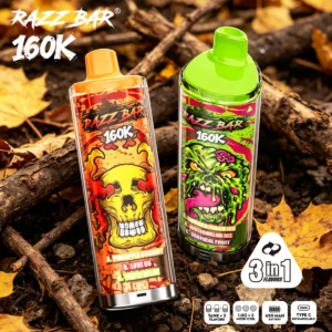 Razz Bar 160.000 (160k) trekjes, wegwerpvape, 2 stuks