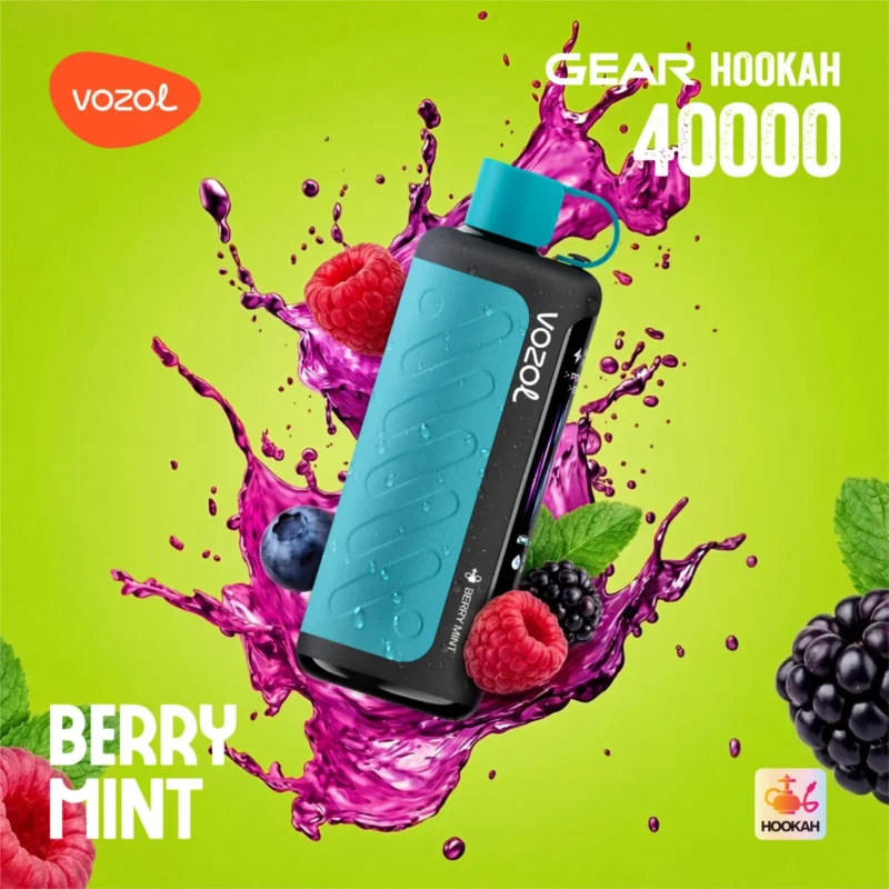 Vozol Gear Hookah 40000 40k Puffs Berry Mint Einweg-Vape-Gerät