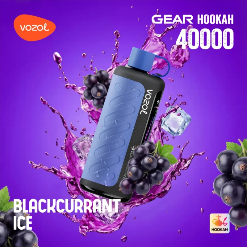 Vozol Gear Hookah 40000 40k Puffs Schwarze Johannisbeere Eis Einweg Vape Gerät