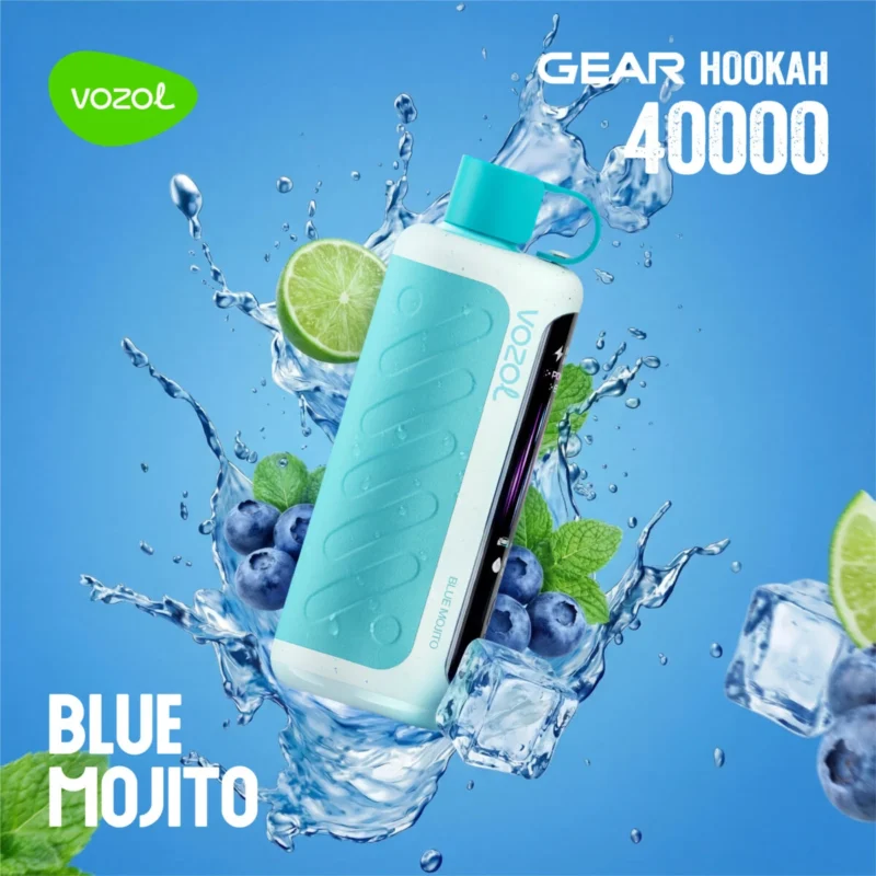 Vozol Gear Hookah 40000 40k Puffs Blau Mojito Einweg Vape Gerät