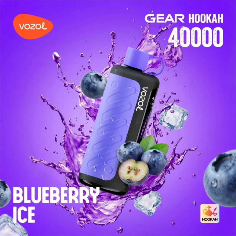 Vozol Gear Hookah 40000 40k Puffs Heidelbeere Eis Einweg Vape Gerät