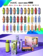 Vozol Gear Hookah 40000 40k Puffs Aroma Menü Einweg Vape Gerät