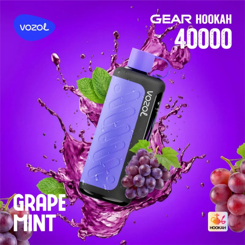 Vozol Gear Hookah 40000 40k Puffs Traube Minze Einweg Vape Gerät