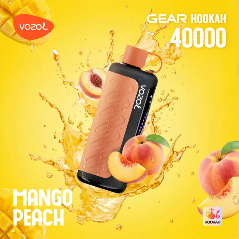 Vozol Gear Hookah 40000 40k Puffs Mango Pfirsich Einweg Vape Gerät