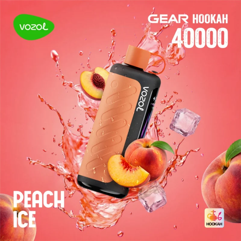 Vozol Gear Hookah 40000 40k Puffs Pfirsich Eis Einweg Vape Gerät