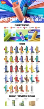 Vozol Gear Hookah 40000 40k Puffs Produkt Info Übersicht Einweg Vape Gerät