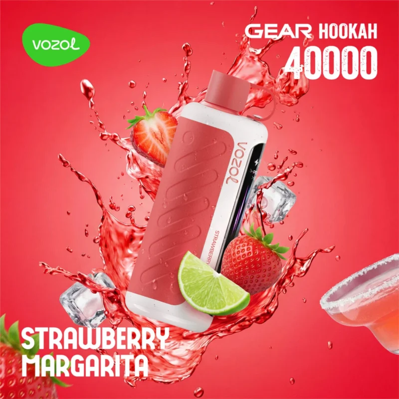 Vozol Gear Hookah 40000 40k Puffs Erdbeere Margarita Einweg Vape Gerät