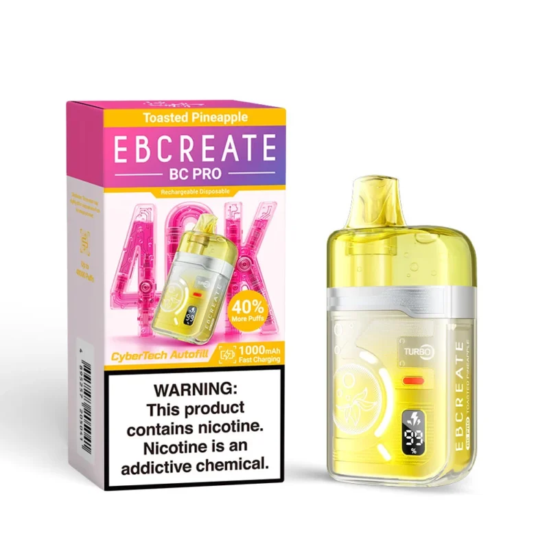 Ebcreate Bc Pro 40k Einweg-E-Zigarette mit 40.000 Zügen, Geschmack „Toasted Pineapple“