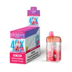 Ebcreate Bc Pro 40k Einweg-E-Zigarette mit 40.000 Zügen, Geschmack „Wassermelone-Pfirsich-Frost“, 3er-Pack