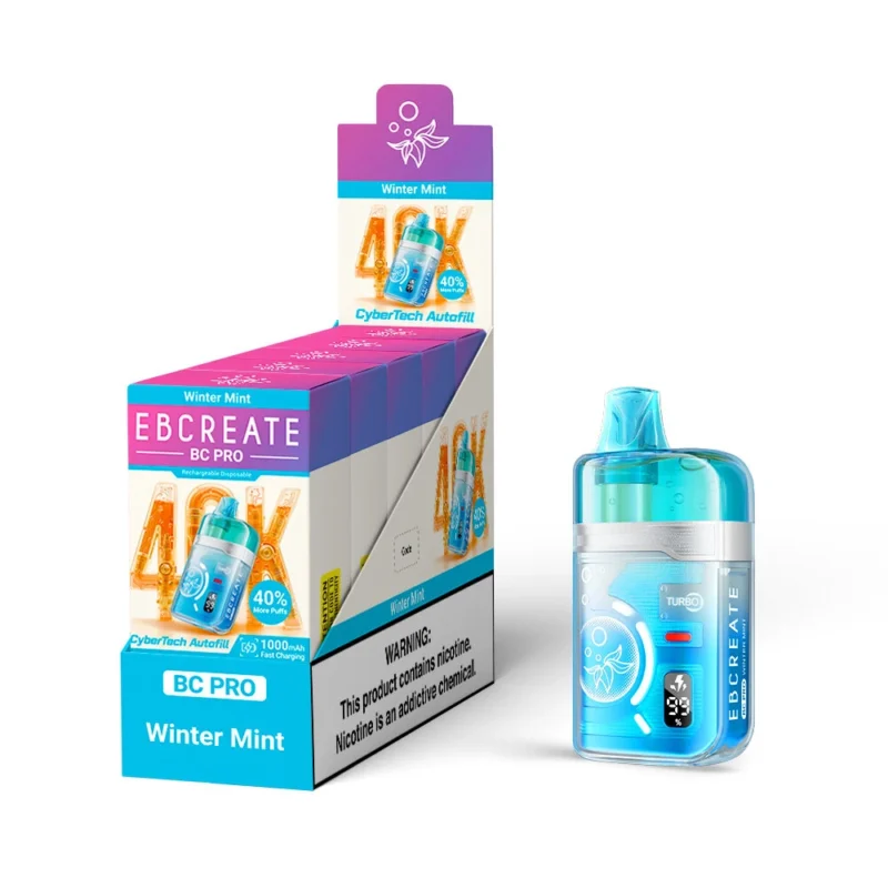 Ebcreate Bc Pro 40k Einweg-E-Zigarette mit 40.000 Zügen, Winter Mint, 3er-Pack