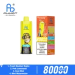 Fumot Eco 4-i-1 80k 80 000 drag engångsvape: Fresh Menthol, Mojito, Pink Lemonade, Cool Mint, Watermelon – 2 enheter