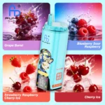 Fumot Eco 4-i-1 80k 80 000k drag engångsvape: Grape Burst, Blueberry, Sour Raspberry, Strawberry, Cherry Ice – 2 enheter