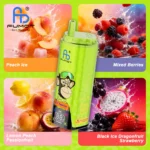 Fumot Eco 4-i-1 80k 80 000k drag engångsvape: persika, is, blandade bär, citron, passionsfrukt, svart drakefrukt, jordgubbe