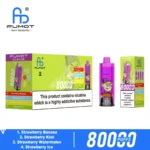 Fumot Eco 4-i-1 80k 80 000k drag engångsvape jordgubb, banan, kiwi, vattenmelon, is – 1 enhet