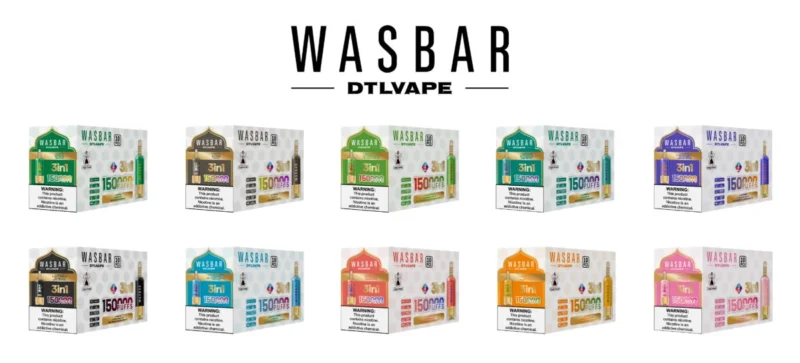 Wasbar Dtl 150k 150000 Puffs Flavors List 2 Disposable Vape Device