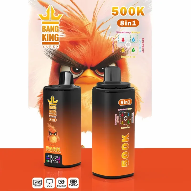 Puff 500k Bang King 500.000 Züge Einweg-E-Zigarette Erdbeere, Mango, Eiscreme, Banane, Litschi.jpg Gerät