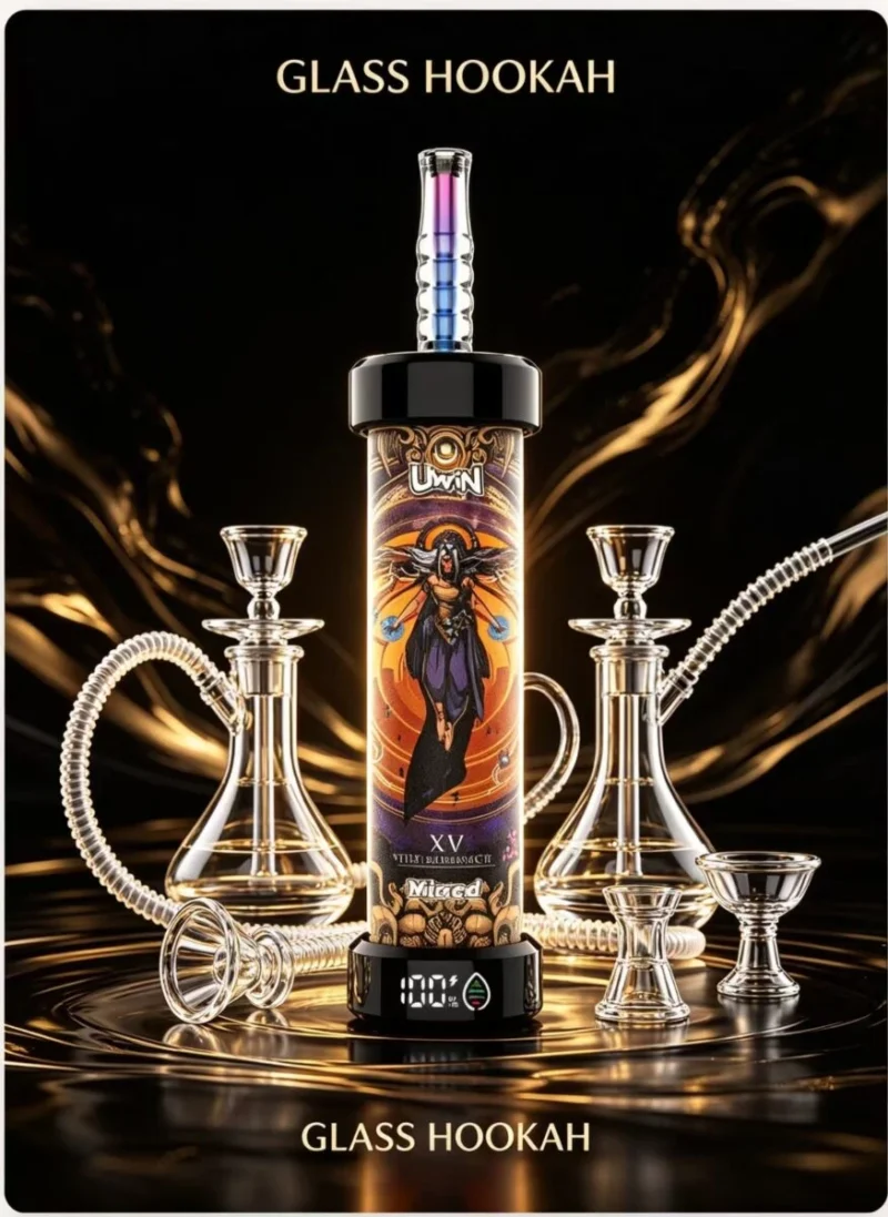 Uwin Shisha 100.000 (100k) Züge Einweg-Vape DTL E-Zigarette „Blue Razz“ Gerät