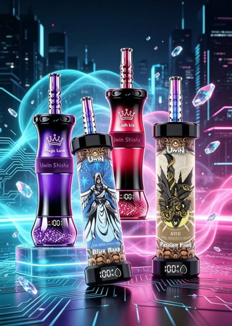 Uwin Shisha 100.000 (100k) Züge Einweg-E-Zigarette DTL E-Zigarette „Cool Mint“