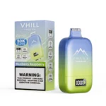 Vhill Dazzle 50000 – Einweg-E-Zigarette mit 50.000 Zügen, Blaubeere-Himbeere