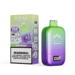 Vhill Dazzle 50000 – Einweg-E-Zigarette mit 50.000 Zügen, Geschmacksrichtung Aloe-Traube