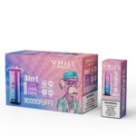 Vhill Triple 90k 90000 Puffs Disposable Vape Strawberry Dragon Fruit Red Bull Raspberry Watermelon Device