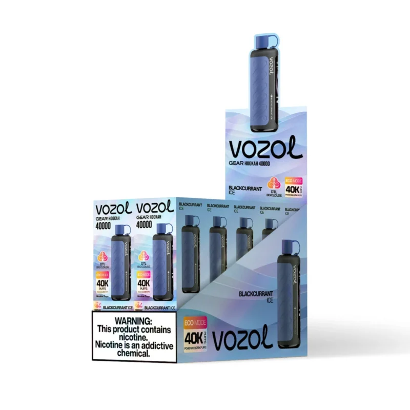 Vozol Gear Hookah 40000 (40k Puffs) Einweg-E-Zigarette mit Blackcurrant-Ice-Geschmack