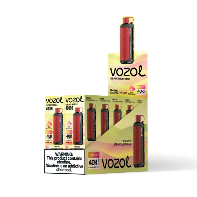 Vozol Gear Hookah 40000 – Einweg-E-Zigarette mit 40.000 Zügen, Geschmack „Frozen Strawberry Kiwi“