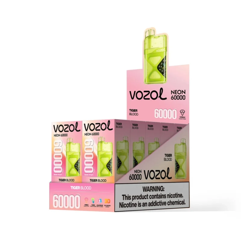 Vozol Neon 60000 60k Puffs Disposable Vape Tiger Blood Device