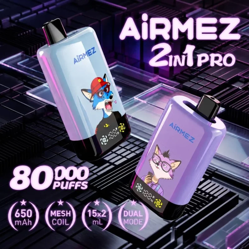 Airmez Fox 2-in-1 Pro 80k – Einweg-E-Zigarette mit 80.000 Zügen – Hauptbild des Geräts