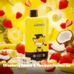 Airmez Fox 2-in-1 Pro 80k – Einweg-E-Zigarette mit 80.000 Zügen, Geschmacksrichtungen: Erdbeere, Banane, Ananas, Kokosnuss und Eis