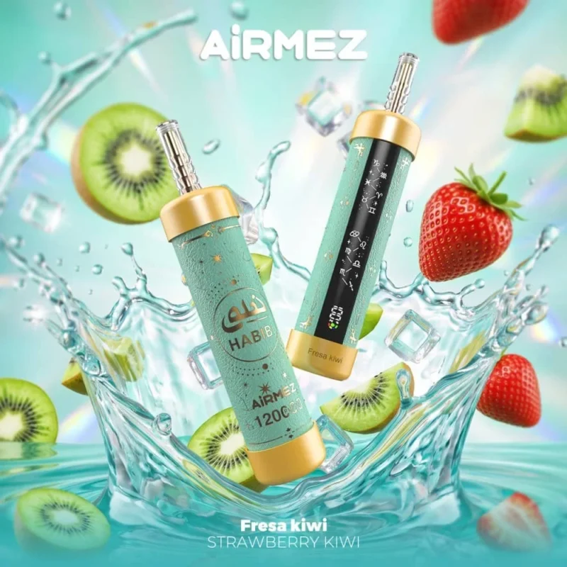 Airmez Habibi 120k – Einweg-Vape mit 120.000 Zügen, Geschmacksrichtung Erdbeere-Kiwi