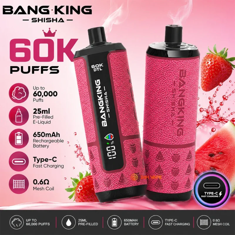 Bang King Shisha 60000 – Einweg-Vape mit 60.000 Zügen – Hauptbild des Geräts