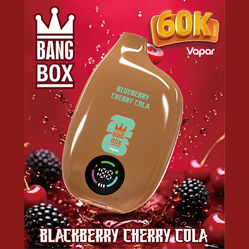 Bang Box 60000 – Einweg-Vape mit 60.000 Zügen in den Geschmacksrichtungen Brombeere, Kirsche und Cola