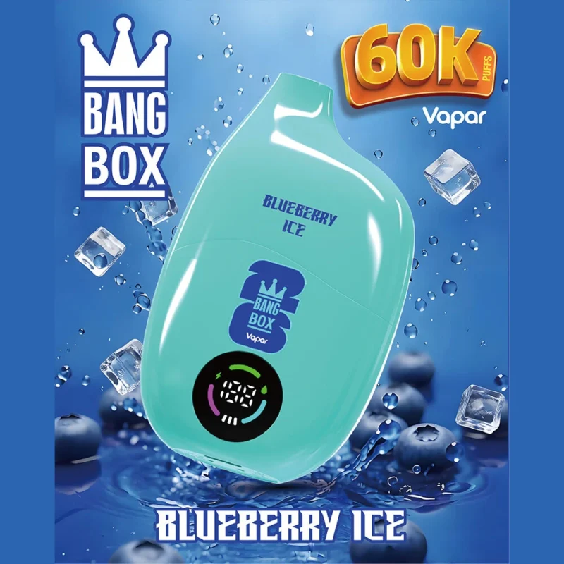 Bang Box 60000 – Einweg-E-Zigarette mit 60.000 Zügen, Geschmack „Blueberry Ice“