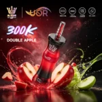 Uor Al Bang 300k 300,000パフ 使い捨てベイプ ダブルアップル 3台セット