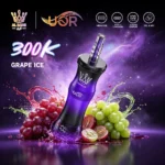 Uor Al Bang 300k 300,000パフ 使い捨てベイプ グレープアイス 3台セット