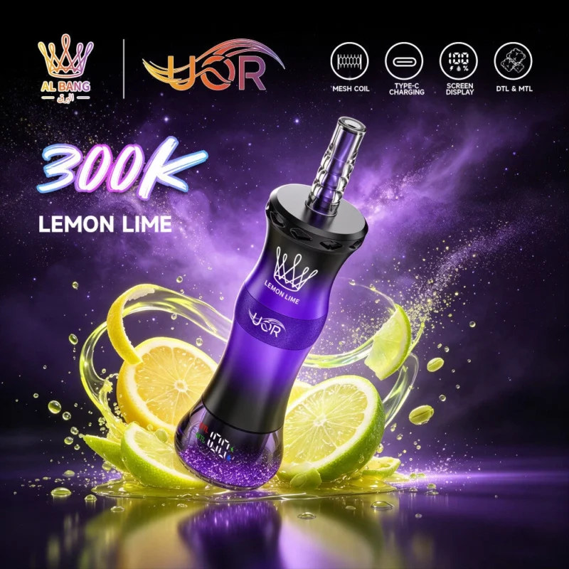 Uor Al Bang 30万パフ 300000 Puffs 使い捨てベイプ レモンライム 3台セット