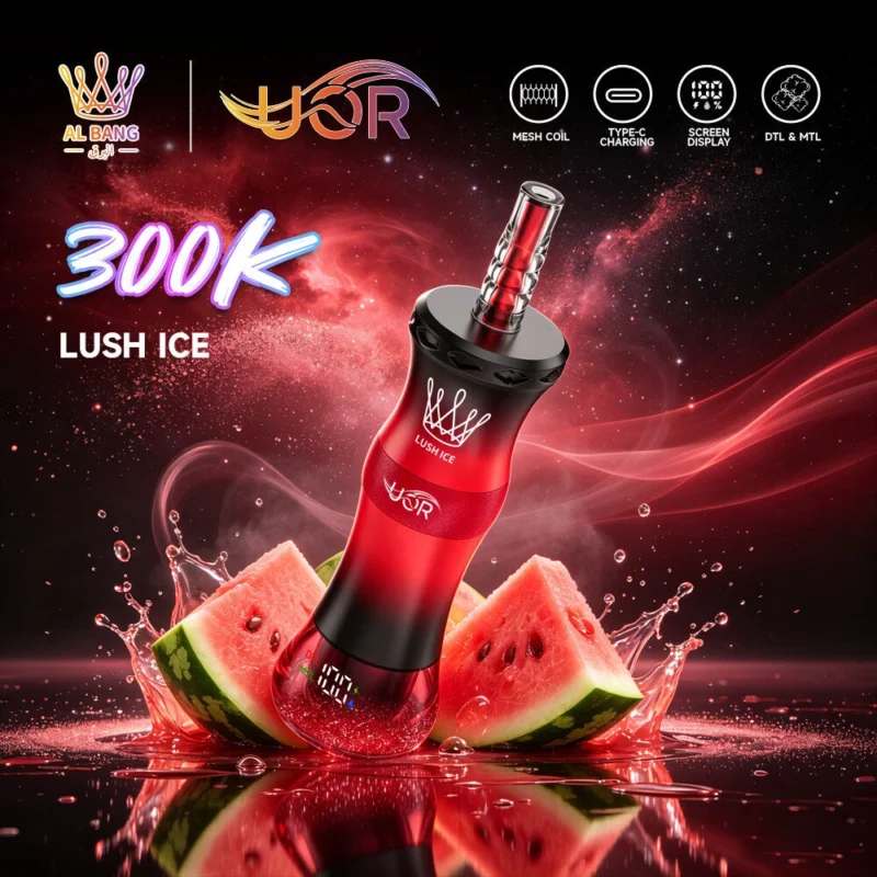 Uor Al Bang 30万パフ 使い捨てベイプ「Lush Ice 2」デバイス
