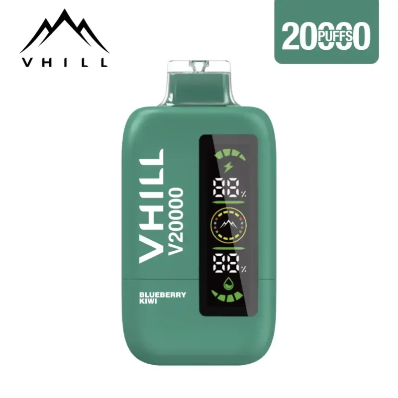Vhill V20000 Einweg-E-Zigarette mit 20.000 Zügen, Geschmack: Blaubeere-Kiwi