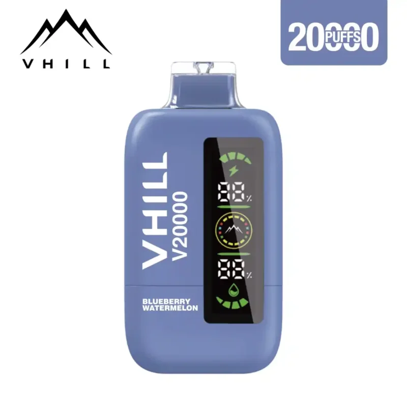 Vhill V20000 Einweg-E-Zigarette mit 20.000 Zügen, Geschmack: Blaubeere und Wassermelone