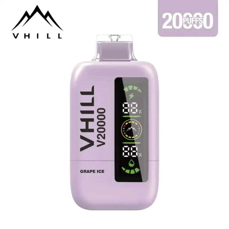 Vhill V20000 Einweg-E-Zigarette mit 20.000 Zügen, Geschmack „Grape Ice“