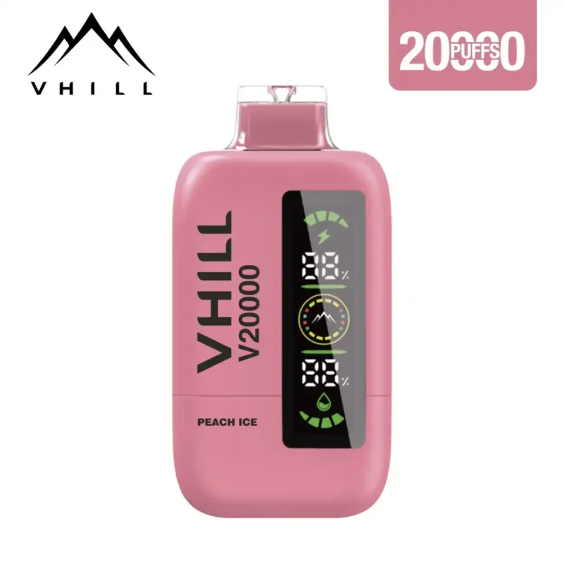 Vhill V20000 Einweg-E-Zigarette mit 20.000 Zügen, Geschmack „Peach Ice“