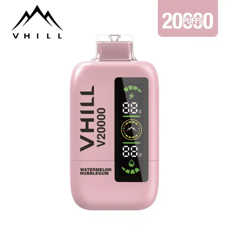 Vhill V20000 Einweg-E-Zigarette mit 20.000 Zügen, Geschmack „Wassermelone-Kaugummi“