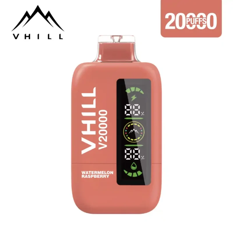 Vhill V20000 Einweg-E-Zigarette mit 20.000 Zügen, Geschmack: Wassermelone-Himbeere