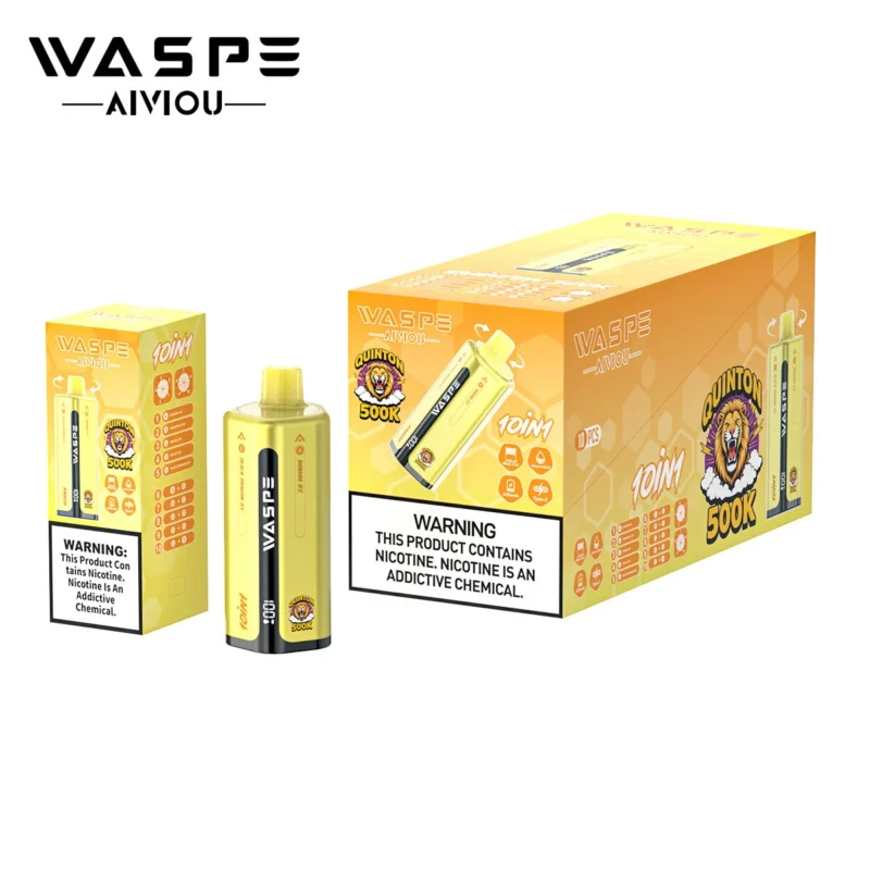 Waspe 500k 500.000 Züge Banane, Eis, Ananas, Mango, Pfirsich, Black Dragon 2 Einweg-E-Zigarette