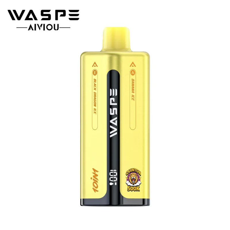Waspe 500k 500.000 Züge Banane, Eis, Ananas, Mango, Pfirsich, Black Dragon – 3 Einweg-E-Zigaretten