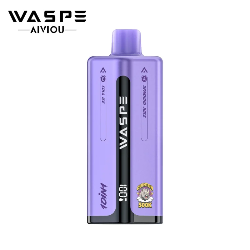 Waspe 500k 500.000 Züge „Sparking Juice“ – Traube, Eis, Orangenlimonade, Beerenmischung, Cola – 3 Einweg-E-Zigaretten