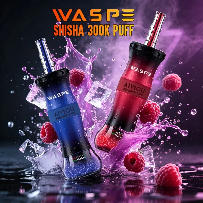 Waspe Shisha Hookah 300.000 Züge Einweg-E-Zigarette, 3er-Set