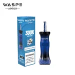 Waspe Shisha Hookah Einweg-E-Zigarette mit 300.000 Zügen, Blue Razz Lemon, 2 Geräte